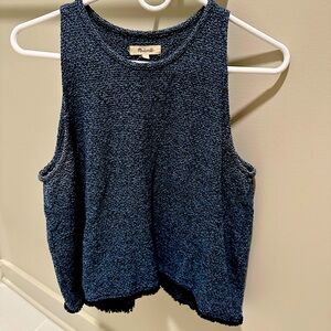 Madewell Knit Blue Tank w/ Fringe